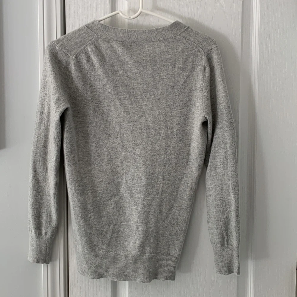 J.Crew wool blend cardigan size XS gray buttons casual career v-neck - Picture 10 of 10